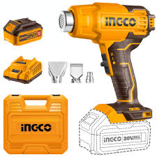 Ingco Pistolet à Air Chaud Sans Fil 20V - Température Réglable