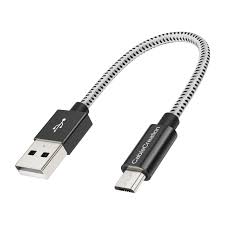 Câble Micro USB Tressé 15 cm - Charge Rapide